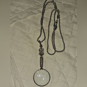 1928 Silver Filigree Magnifying Necklace